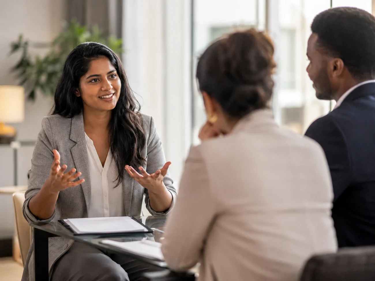 An interview conversation